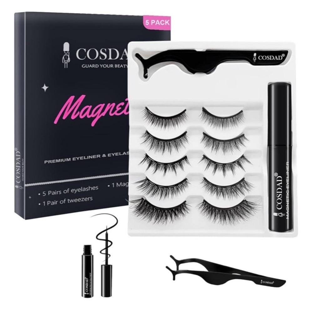 Cosdad Magnetic Eyelashes Kit with Premium Eyeliner